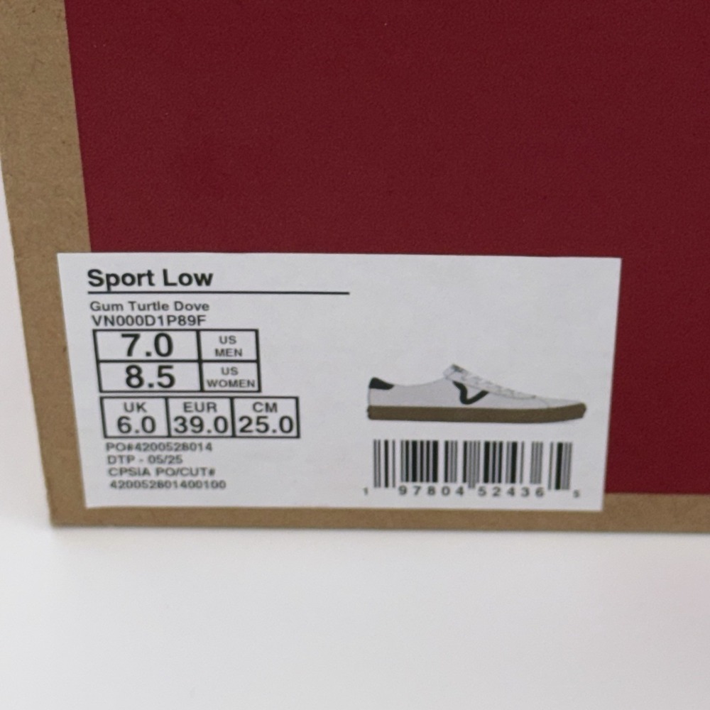 NEW VANS Sport Low Gum Turtle Dove Suede Women's 8.5 Men's 7 VN000D1P89F US - Picture 16 of 16